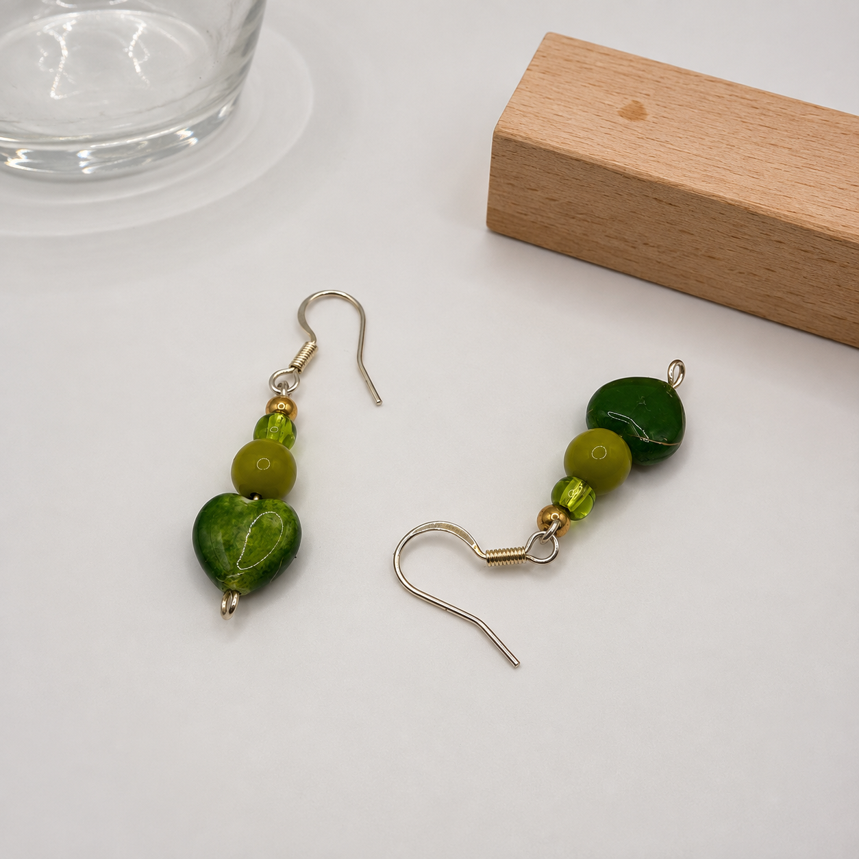 Forest Glowing Heart Earrings