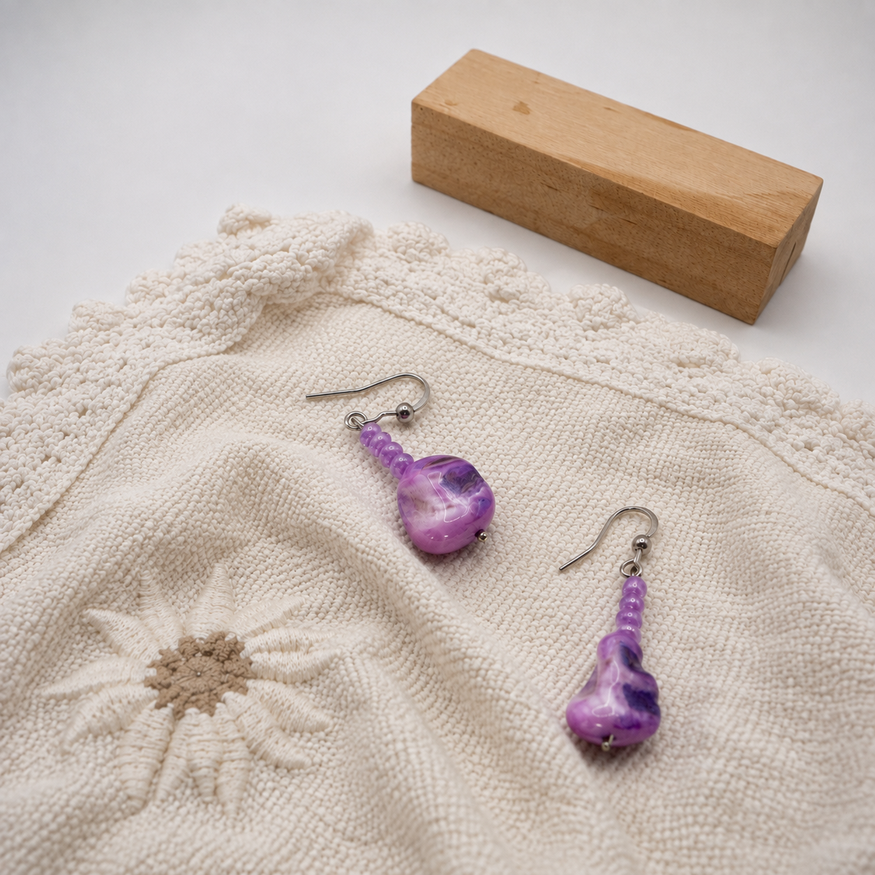 Lavender Stone Earrings