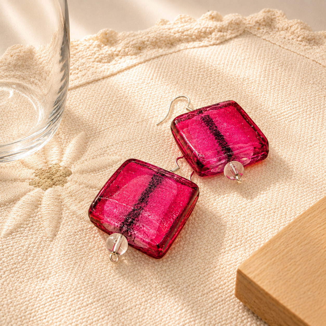 Fuchsia Shimmer Earrings