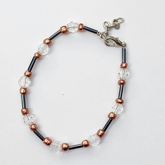 Copper and Crystal Bracelet - one off