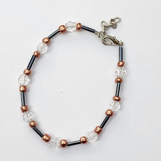 Copper and Crystal Bracelet - one off