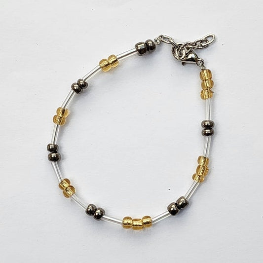 Gold and Pewter Bracelet