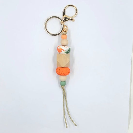 Orange and Green Keyring