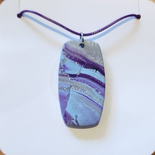 Purple, Blue and Silver Pendant - one off