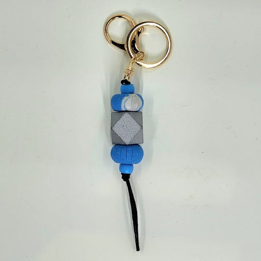 Sparkly Blue Keyring